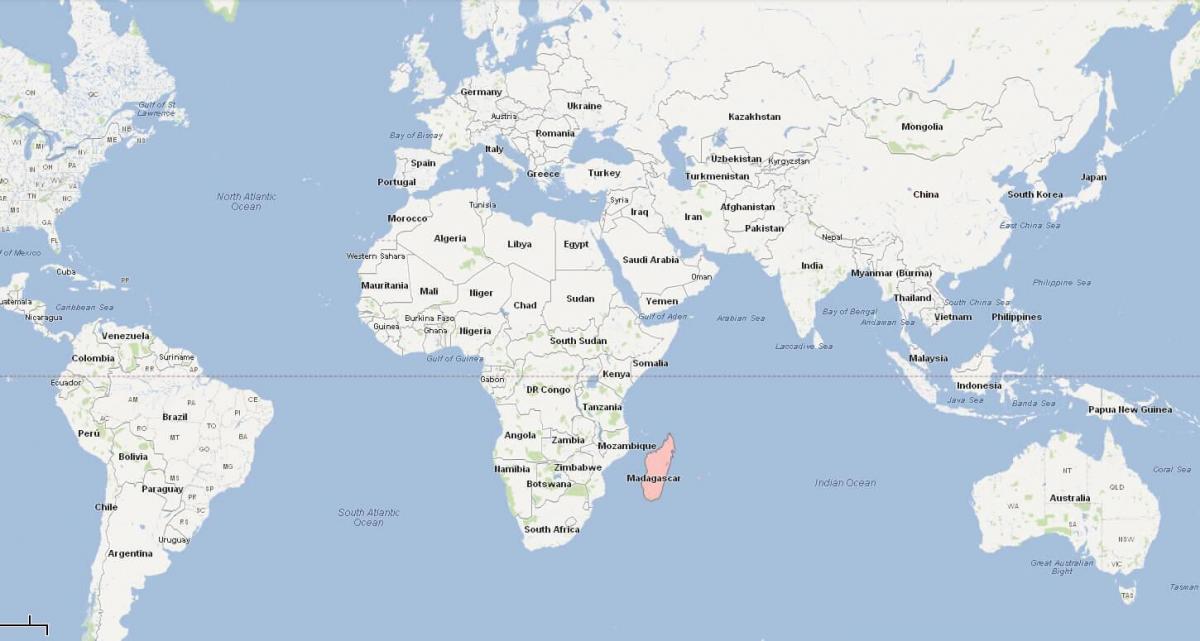 kart over Madagaskar kart plassering