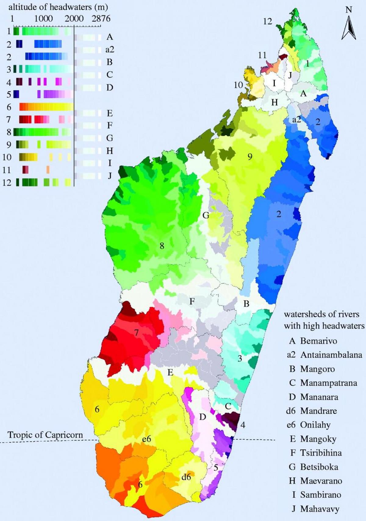 kart over Madagaskar klima