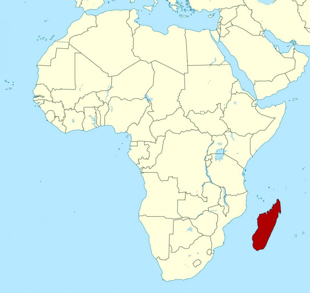 Madagaskar på afrika kart
