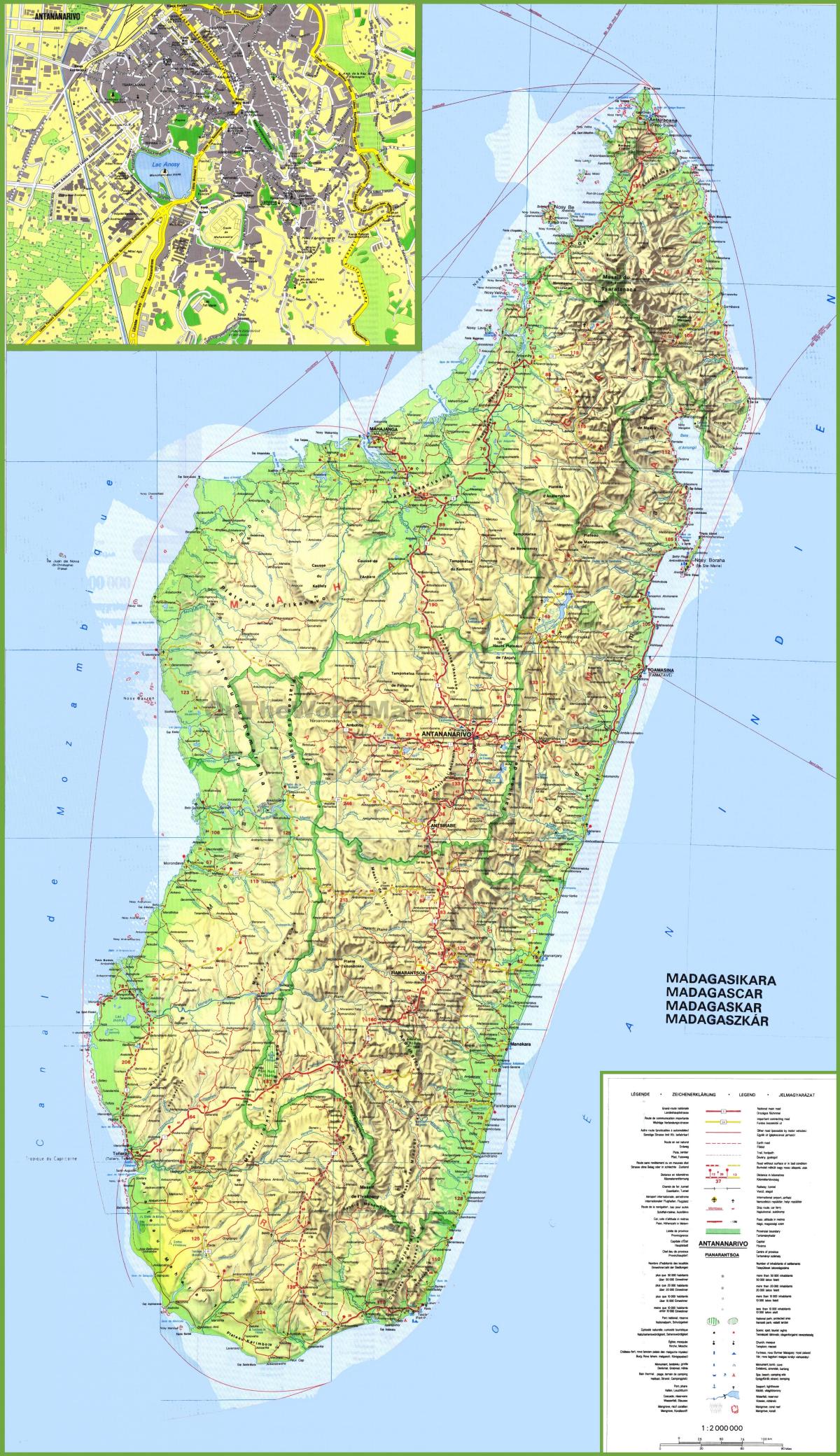 kart som viser Madagaskar